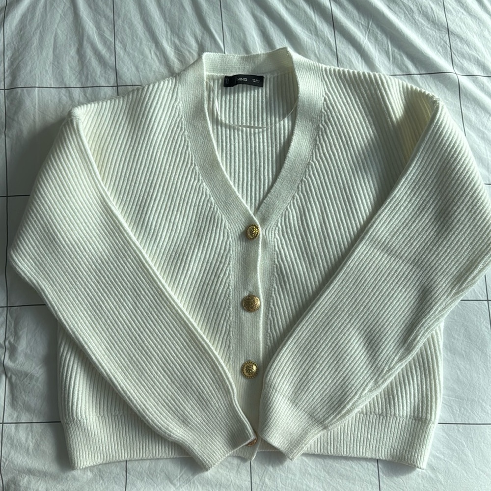 MANGO Cardigan with Gold Buttons